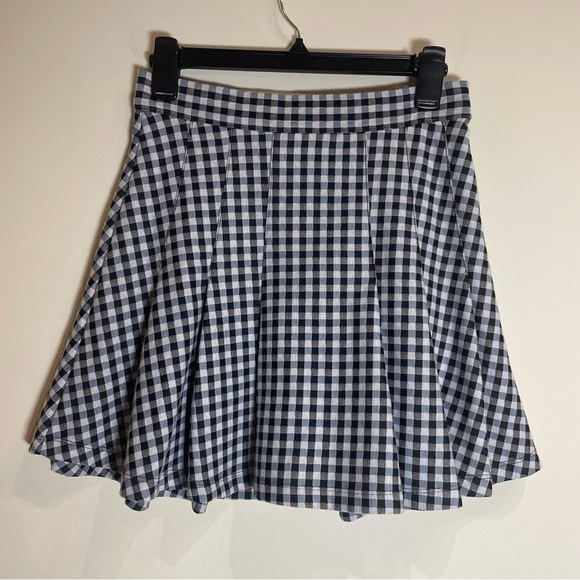 Free People Honey Pleated Skirt Black / Blue Combo Size 4 - Picture 6 of 10